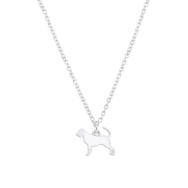 Mylee London Bloodhound Silhouette Silver Necklace - Personalised