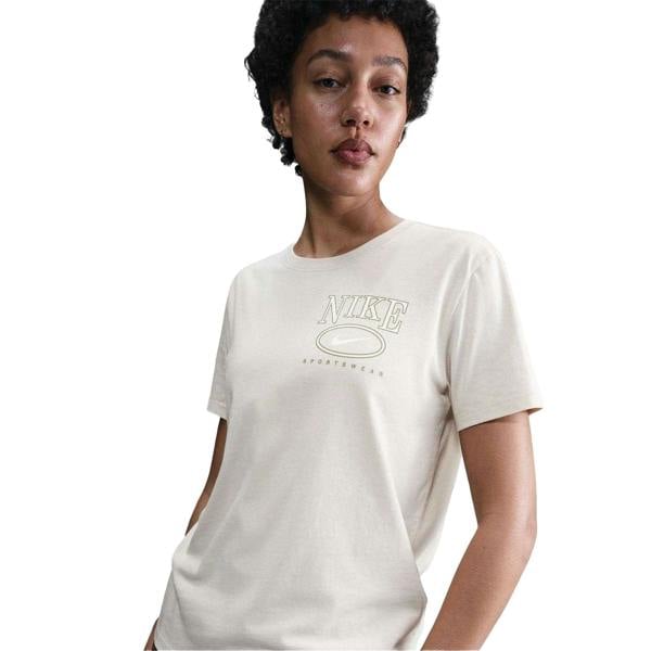 Nike Womens/Ladies Sportswear Club Swoosh T-Shirt - Light Beige - 