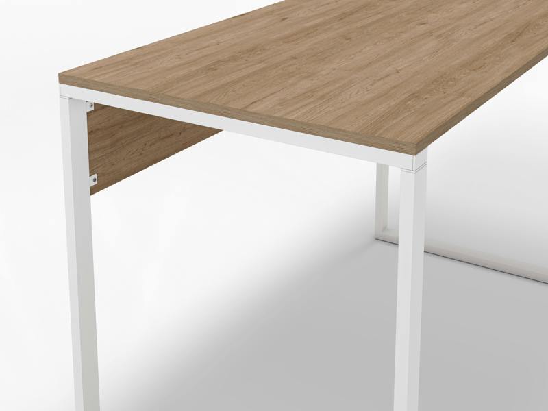 Decortie Inna Modern Work Table Lotus with Sturdy Metal Legs Particle Board Industrial Desk Width 110cm