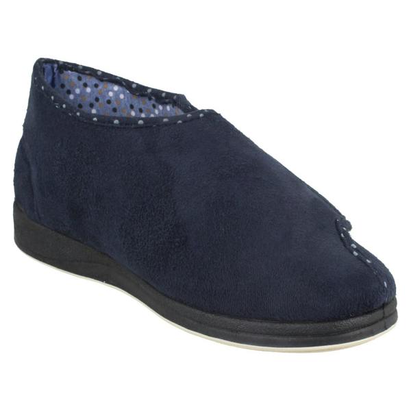 Padders Ladies Padders Wide Fitting Boot Style Slippers Cherish