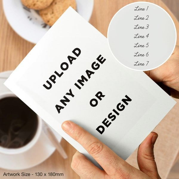 Personalised Memento Company Personalised Photo Upload Card - Cursive Font