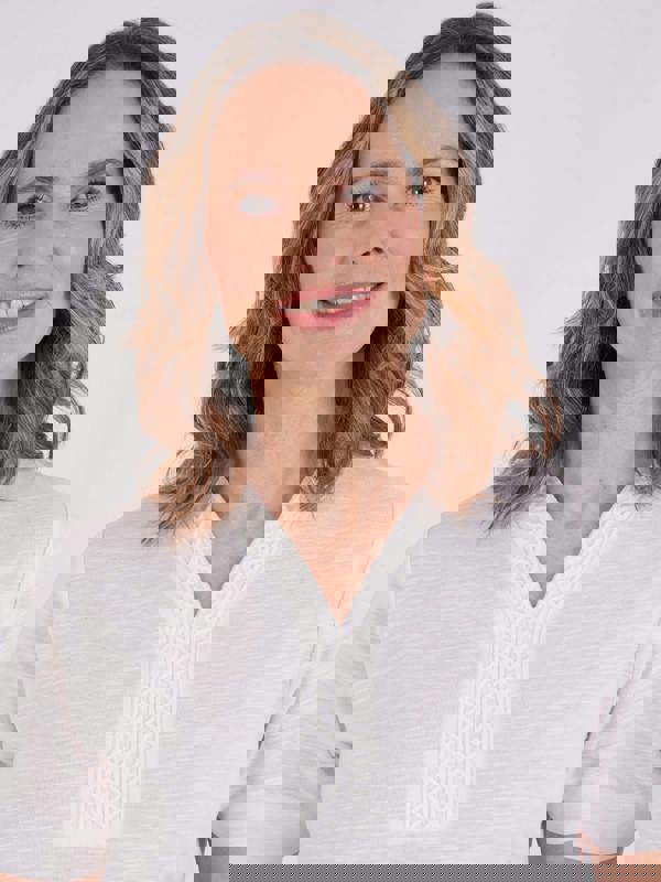 TIGI Embroiderd Neckline Top