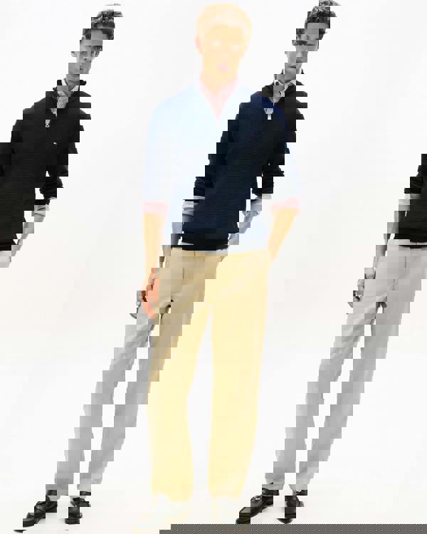 Tommy Hilfiger Seasonal Structure 1/4 Zip Mens Mock Neck Sweatshirt - Desert Sky