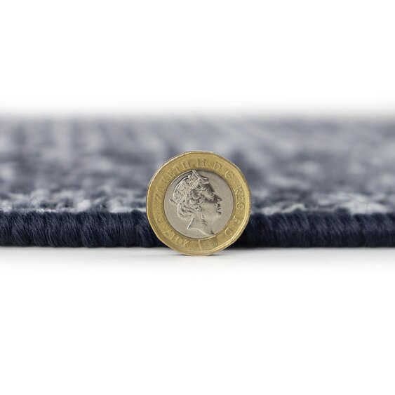 JVL Fiora Machine Washable Indoor Mat - 44 x 75cm - Muted Matrix