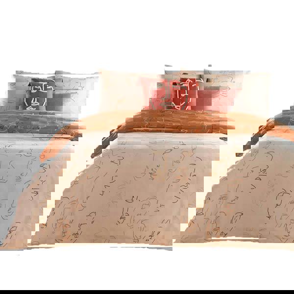 Furn Kindred Abstract Duvet Cover Set - Apricot