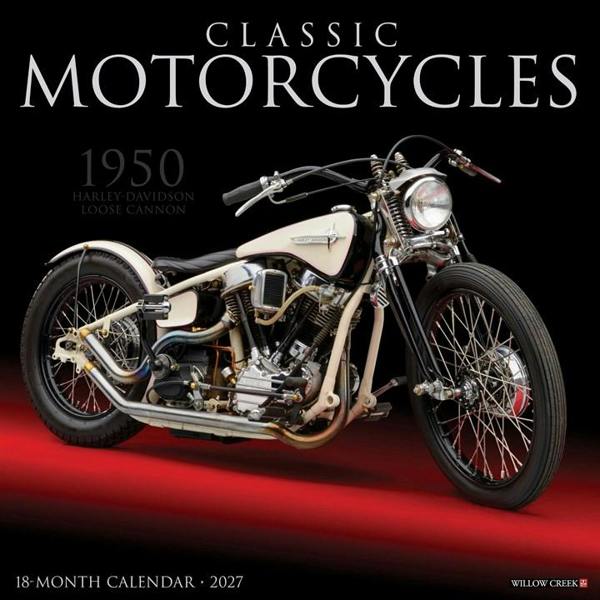 Classic Motorcycles Calendar 2027, Wall Calendars, Month To View, Transport, Gift