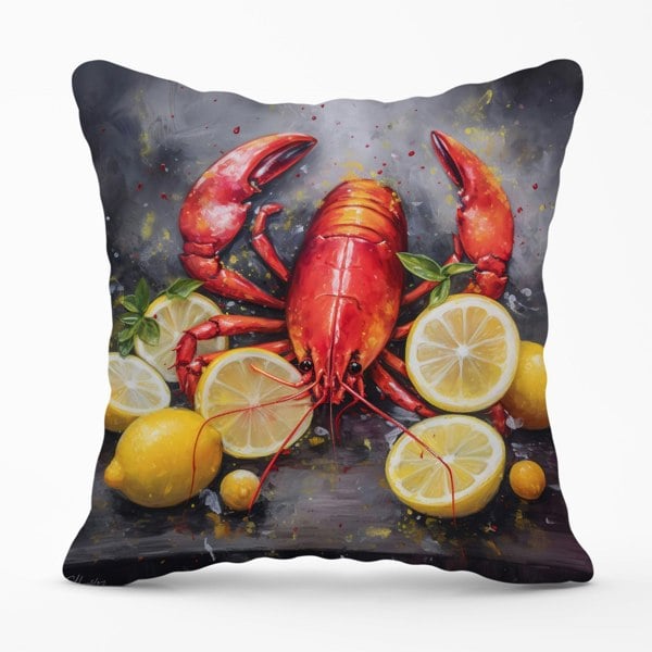 Warren Reed Lobster And Lemons Cushions