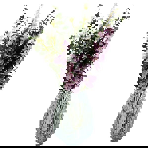 Leaf Pack of 6 x 80cm Artificial White Wild Rose Stem - 36 Flowers