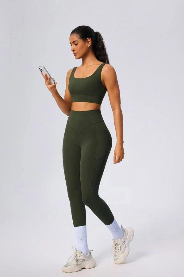 Anniou High Rise Yoga Leggings - green