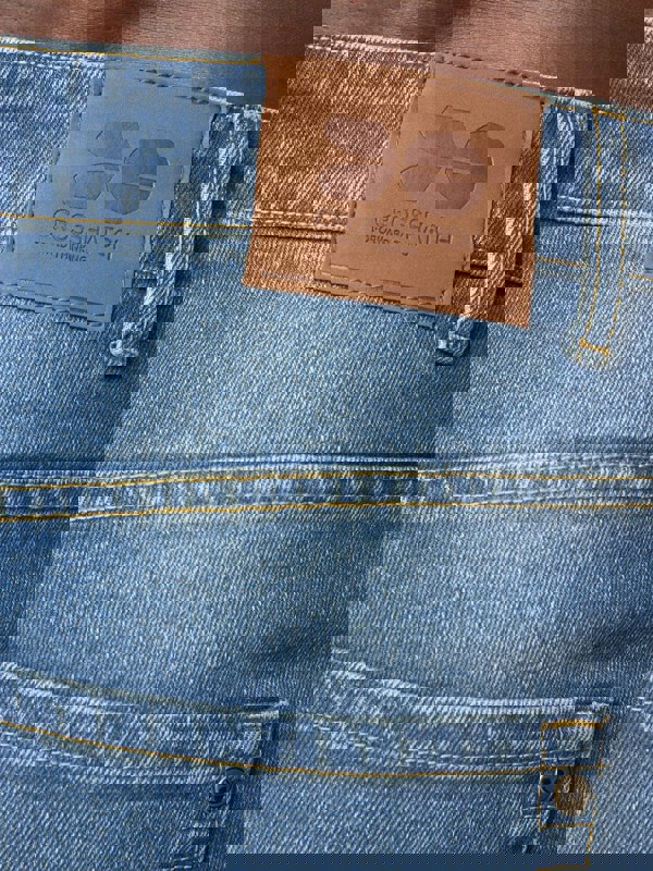 Crosshatch Chas Straight Fit Jeans Mid Wash