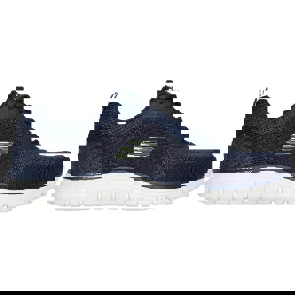 Skechers Track Glendor Polyester Men's Navy/Lime Trainers