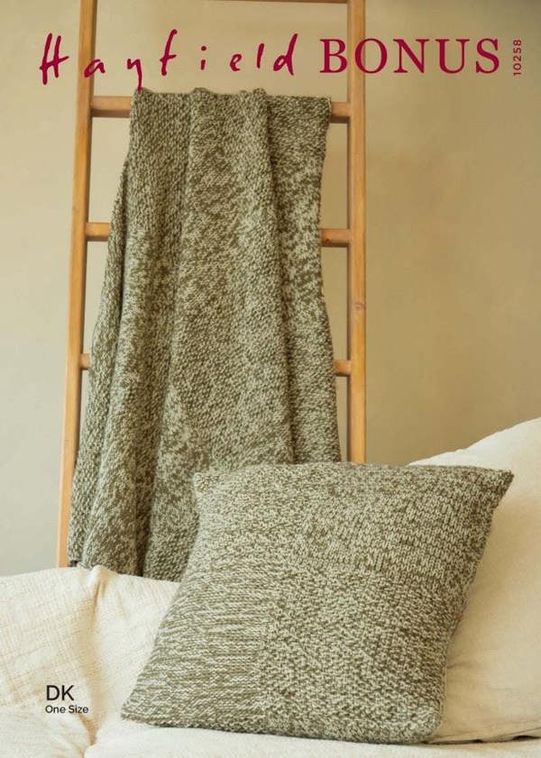 Hayfield Bonus DK Knitting Pattern 10258, Blankets, Cushions One Size