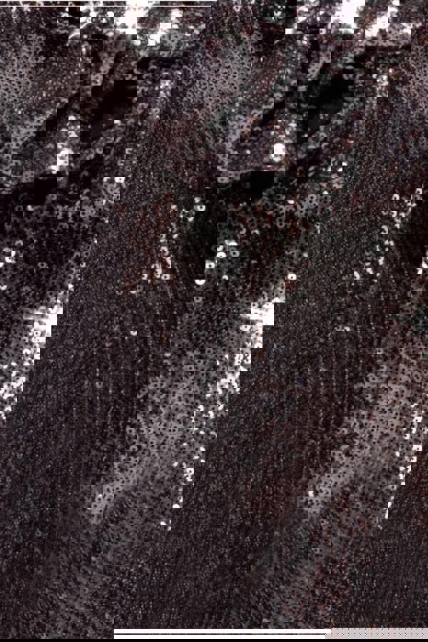 Liquid Sequin Boobtube Midaxi With Corsage - Silver DR4126