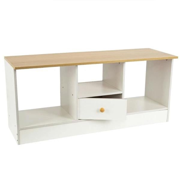 Havendro 90CM Wooden TV Cabinet 3 Tier Shelf Living Room Media Storage TV Unit Stand