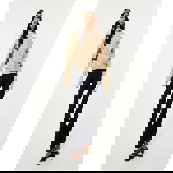 Pink Vanilla Waffle Knit Crop Jumper