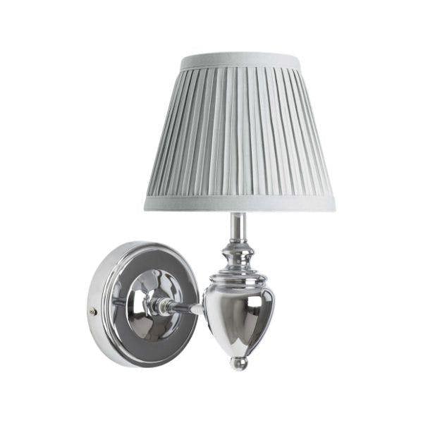 Pagazzi Lighting Giona Polished Chrome & Grey Wall Light