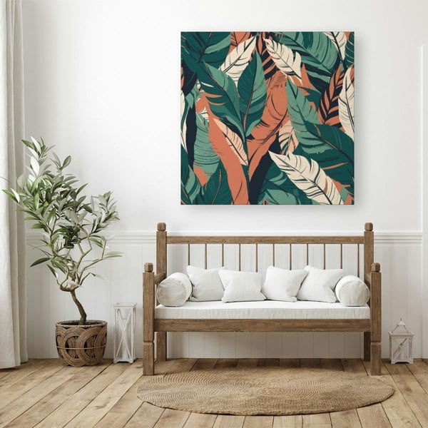 Warren Reed Autumn Tropical Leaves Canvas