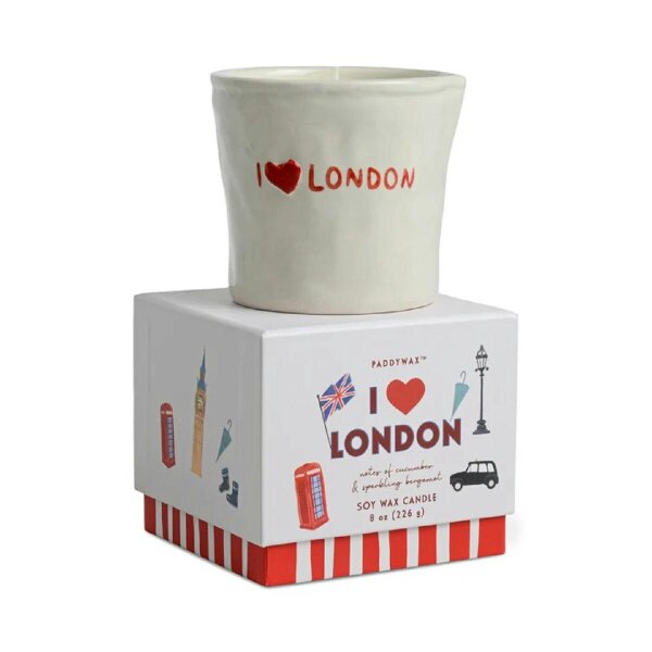Paddywax Candles Paddywax Bistro Range Ceramic Candle - 8oz - Red - Sparkling Bergamot