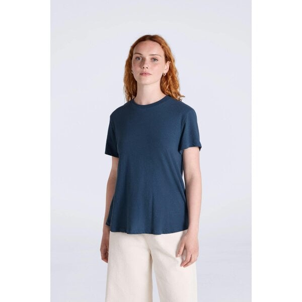 Animal Womens/Ladies Miley Linen Blend T-Shirt - Navy
