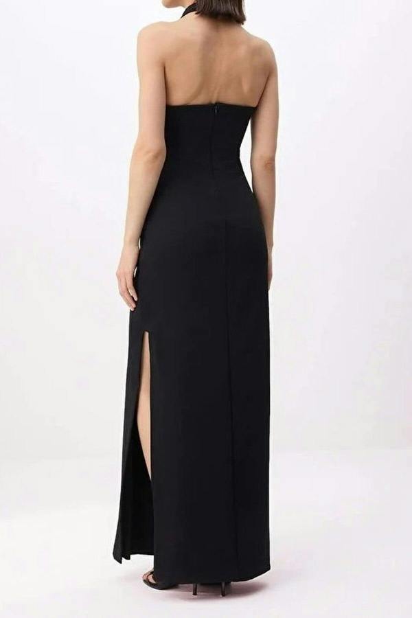 WOVCOR V-Neck Woven Maxi Dress