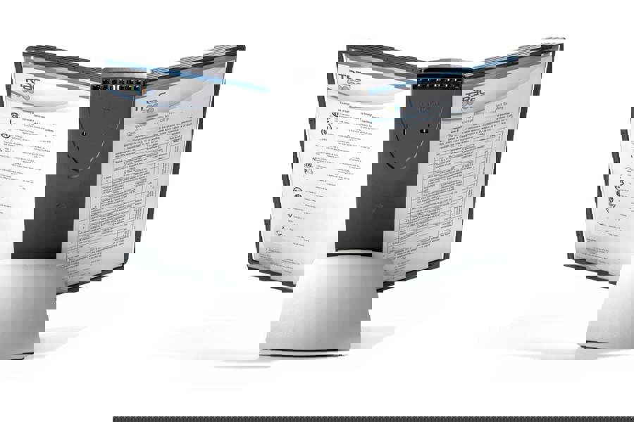 Durable SHERPA STYLE TABLE 10 Display Panel Desk Stand | 10 Panels | A4 Black