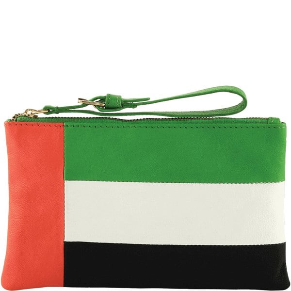 Assots London 'ARABIAN' Country Flag Designer Leather Wristlet