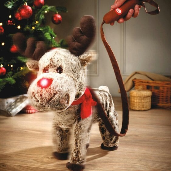 Scotts of Stow Animated Walking  Singing Reindeer on Lead