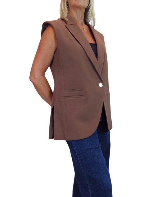 Paulo Due Oversized Sleeveless Blazer Waistcoat