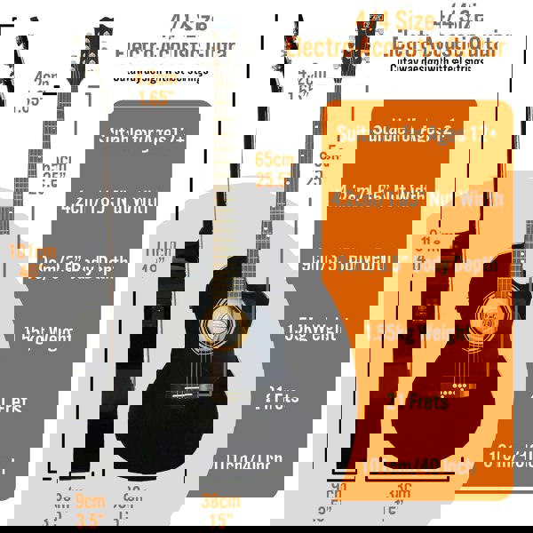 3rd Avenue Full Size Cutaway Electro Acoustic Guitar Pack Black Acoustic Guitars#Colour_Black