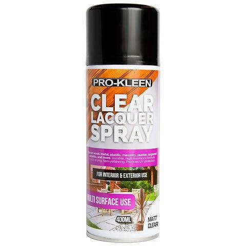 ProKleen Pro-Kleen Clear Matt Lacquer Spray 400ml Protects & Seals Fast Drying Formula