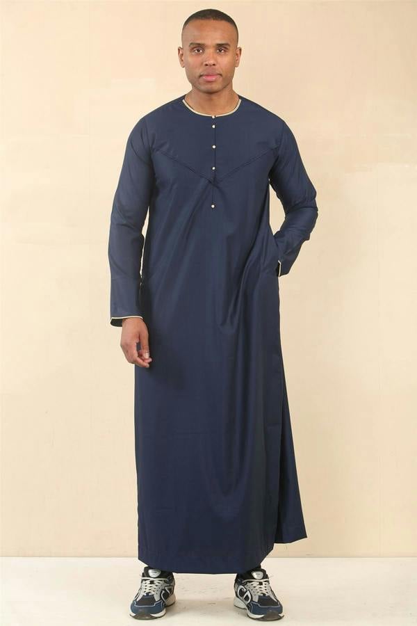 Infinity Leather Men's Omani Eid Thobe  Saudi Emirati Jubba Robe