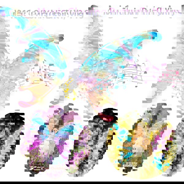 deAO Toys Glowing Butterfly Wings Fairy Costume Angel Wings for Girls Fun Play Fancy Dress-up