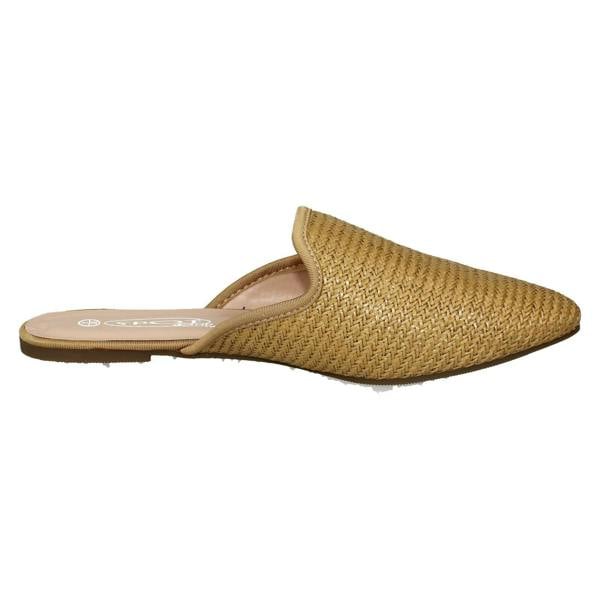 Spot On Ladies Spot On Flat Slip On Mule Wide Fit Sandals F80527