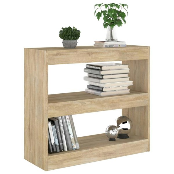 Berkfield Book Cabinet/Room Divider Sonoma Oak 80x30x72 cm