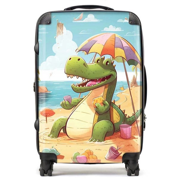 Warren Reed A Crocodile On A Beach Holiday Suitcase