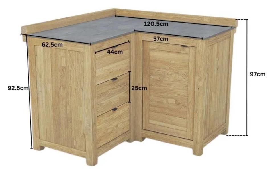Ocean Designs Barletta Teak Kitchen Corner Unit