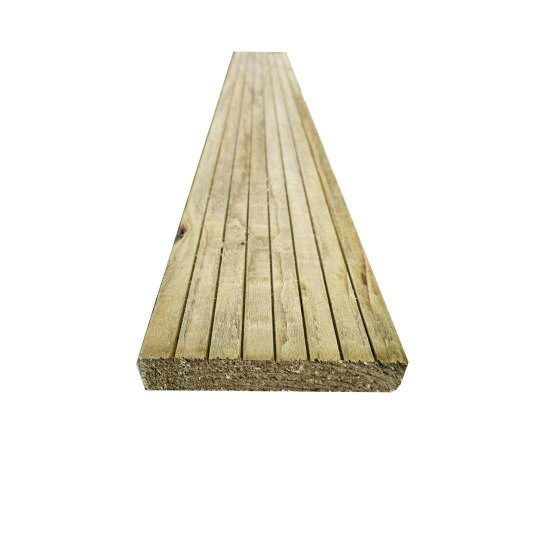 Snowdon Timber Treated Reject Decking Board (T) 25mm (W) 120mm (L) 1.8m - Single