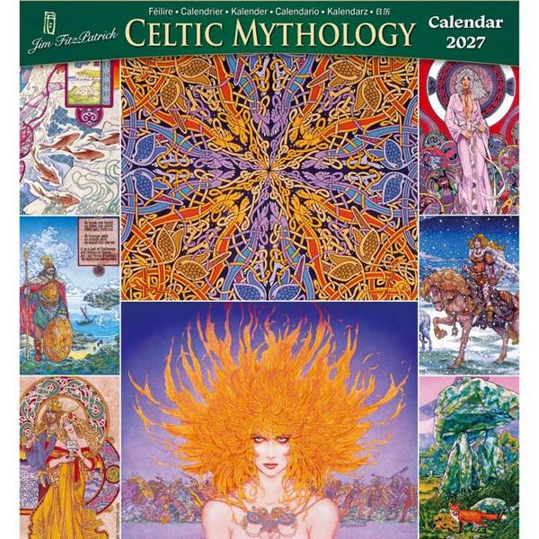 Jim Fitzpatrick, Celtic Mythology Calendar 2027, Wall Calendars, Month To View, Lifestyle, Gift