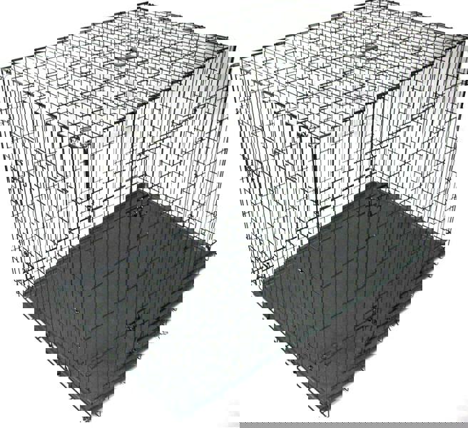 Gr8 Home Black 48 inch Pet Cages Metal Dog Cat Puppy Carrier Crate Animal Vet Transport Tray