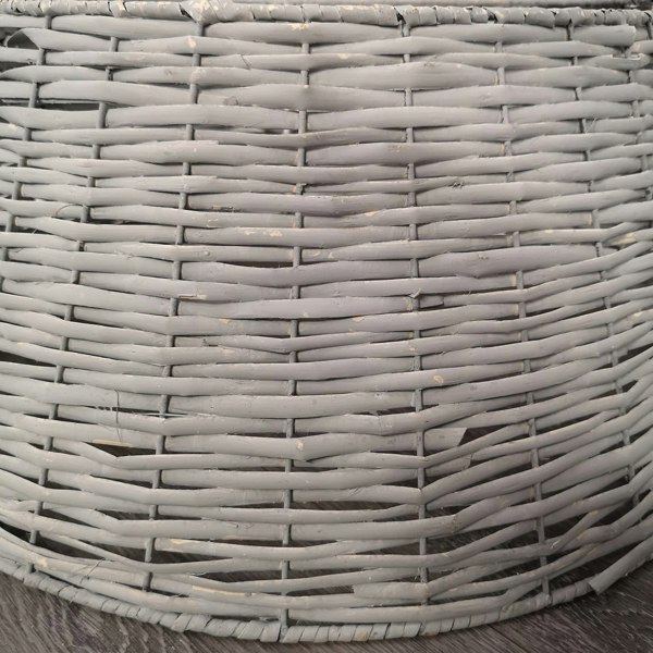 Samuel Alexander 48/70cm Samuel Alexander KD Willow Christmas Tree Skirt Wicker Rattan- Large Light Grey