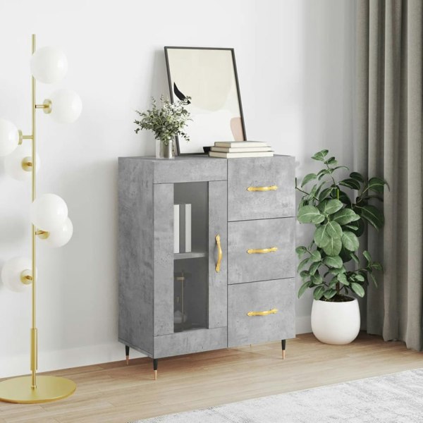Berkfield Sideboard Concrete Grey 69.5x34x90 cm Engineered Wood