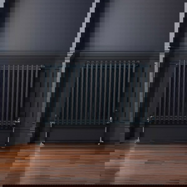 Monstershop Traditional 2 Column Radiator - 600 x 1012mm - Anthracite Grey