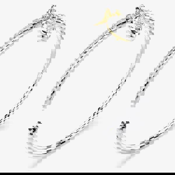 Swarovski Idyllia Mixed Metal Pink Heart Bangle 5737266 (M)