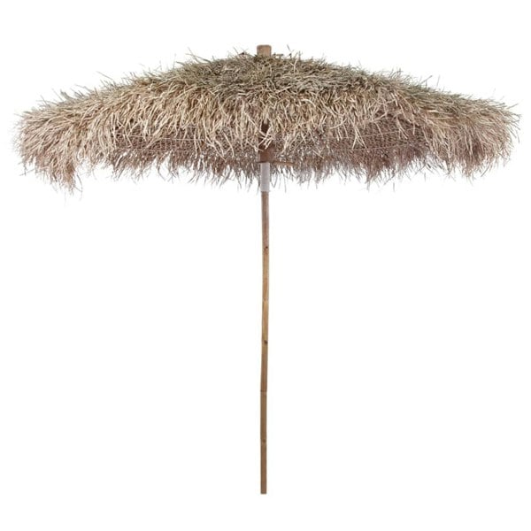 Berkfield Bamboo Parasol with Banana Leaf Roof 210 cm