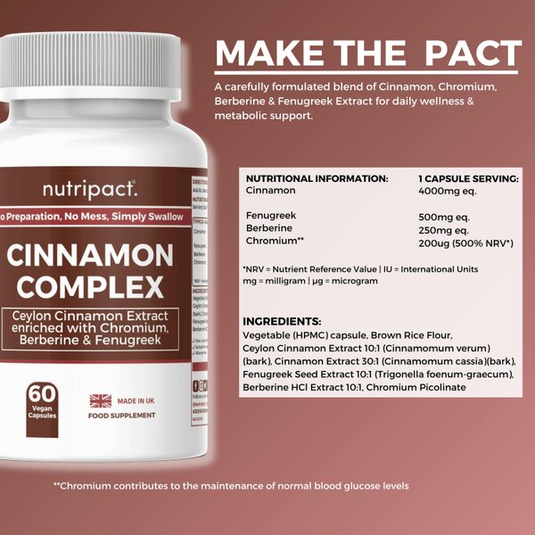 nutripact Ceylon Cinnamon Complex Capsules