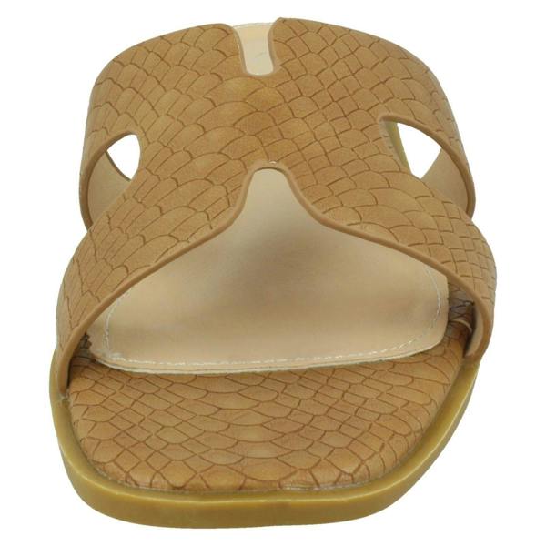 Spot On Ladies Spot On Croc Print Mules F00298