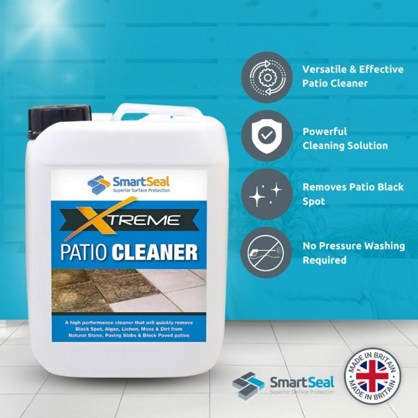 Smartseal Patio Cleaner Xtreme Removes Moss, Mould, Black Spots, Algae & Grime - 10 Litres (2 x 5L)