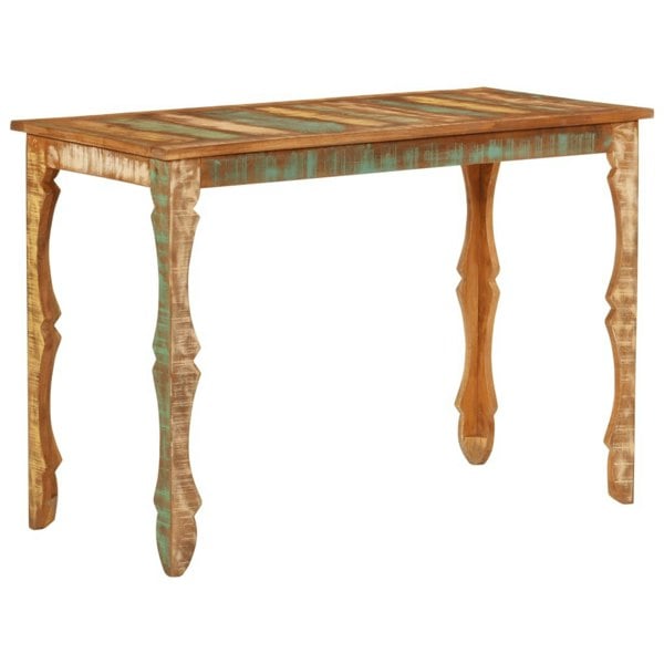 Berkfield Dining Table 110x52x76 cm Solid Wood Reclaimed