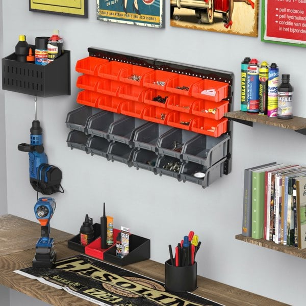 Storage Bins Parts Rack