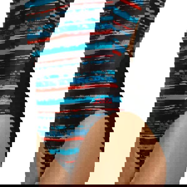 Zoggs Wake Sprintback Swimsuit - Black/Multi